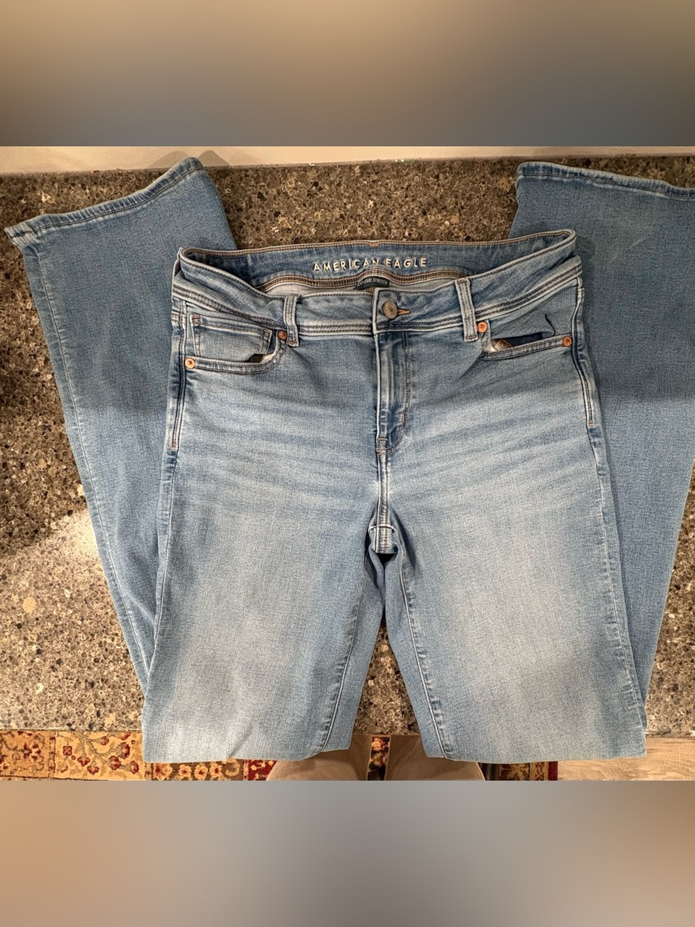 American Eagle Next Level Stretch Bootcut Jeans Size 10 X-Long Tall - Picture 4 of 11